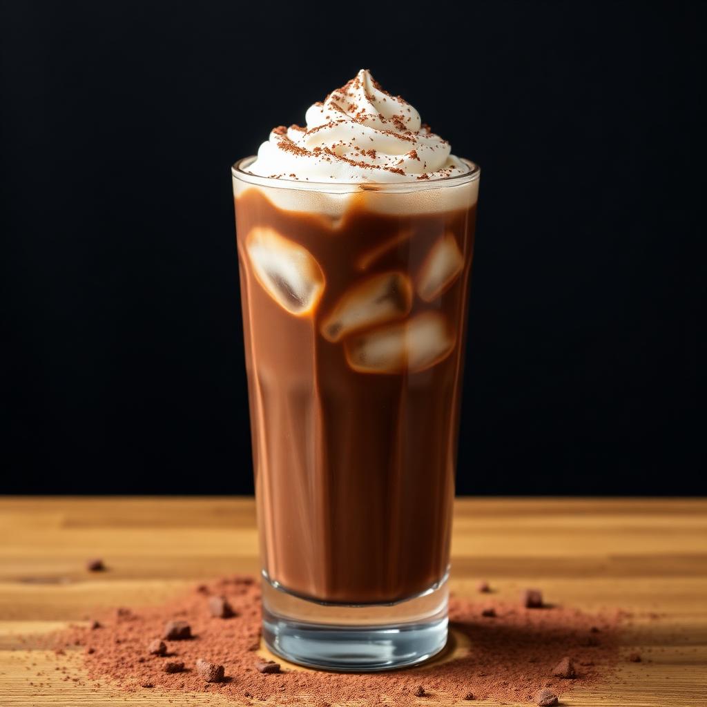 Menu Mie Gacoan Coklat — Minuman coklat dingin dengan es batu, kaya dan creamy.