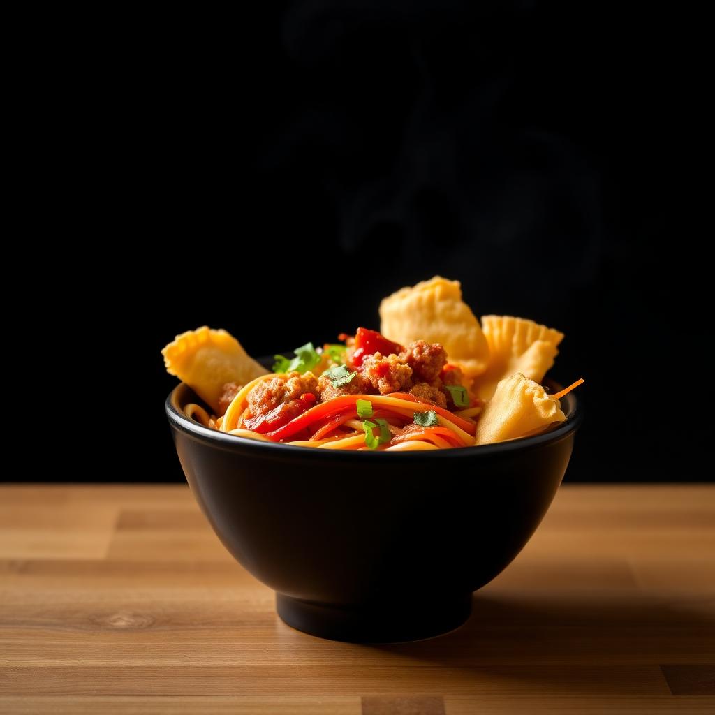 Menu Mie Gacoan Hompimpa Saya Lv 5–8 — Pedas tinggi dalam porsi personal yang praktis.