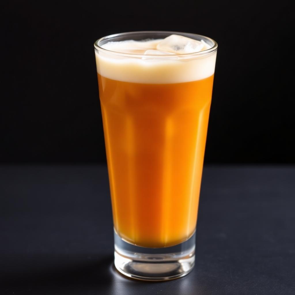 Menu Mie Gacoan Teh Thailand — Thai tea klasik dengan lapisan krim susu yang creamy.